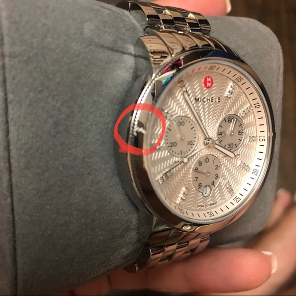 Michele Silver Uptown Diamond Dial Watch - Picture 9 of 16
